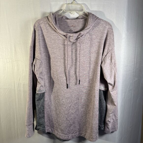 Tangerine Women’s Large Mauve Gray Hoodie Pullover Sweatshirt - Picture 1 of 8